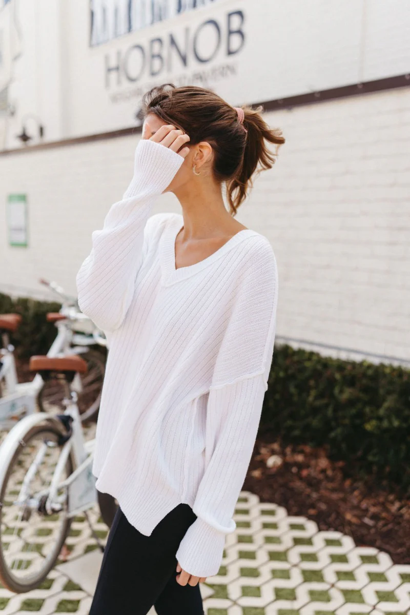 Where You've Been Sweater in White - Image 4