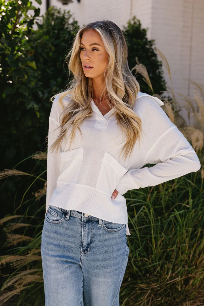 Simone Off White Long Sleeve Top - Image 2