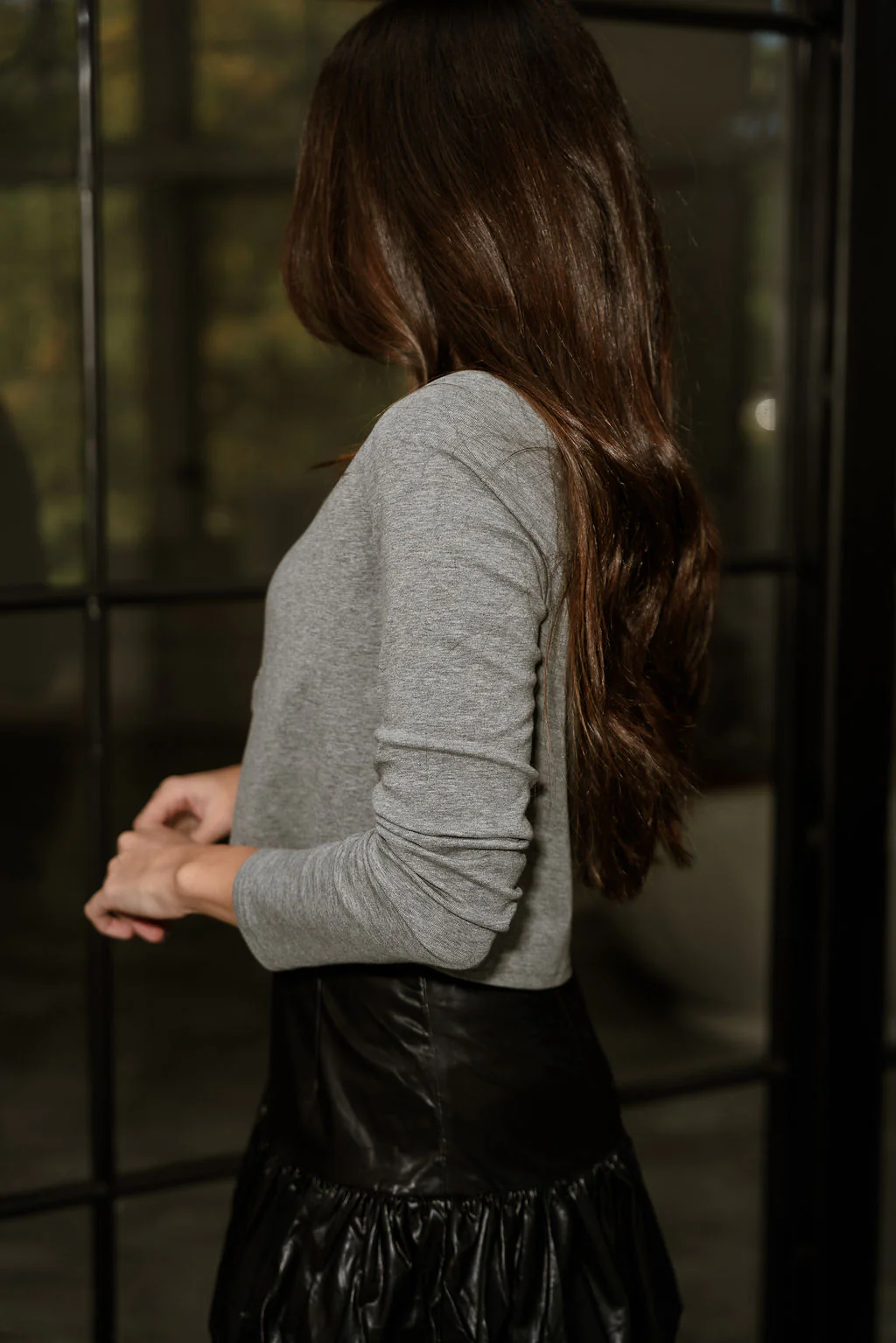 Whitney Grey Button Up Cardigan - Image 7