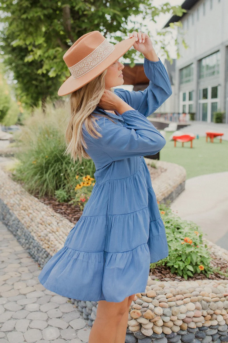 Wide Open Spaces Mini Dress In Blue - Image 5