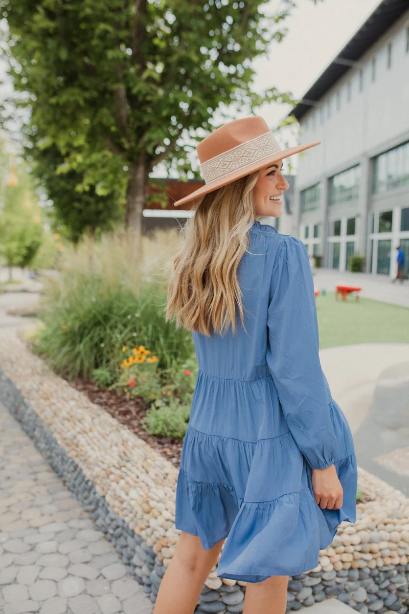 Wide Open Spaces Mini Dress In Blue - Image 6