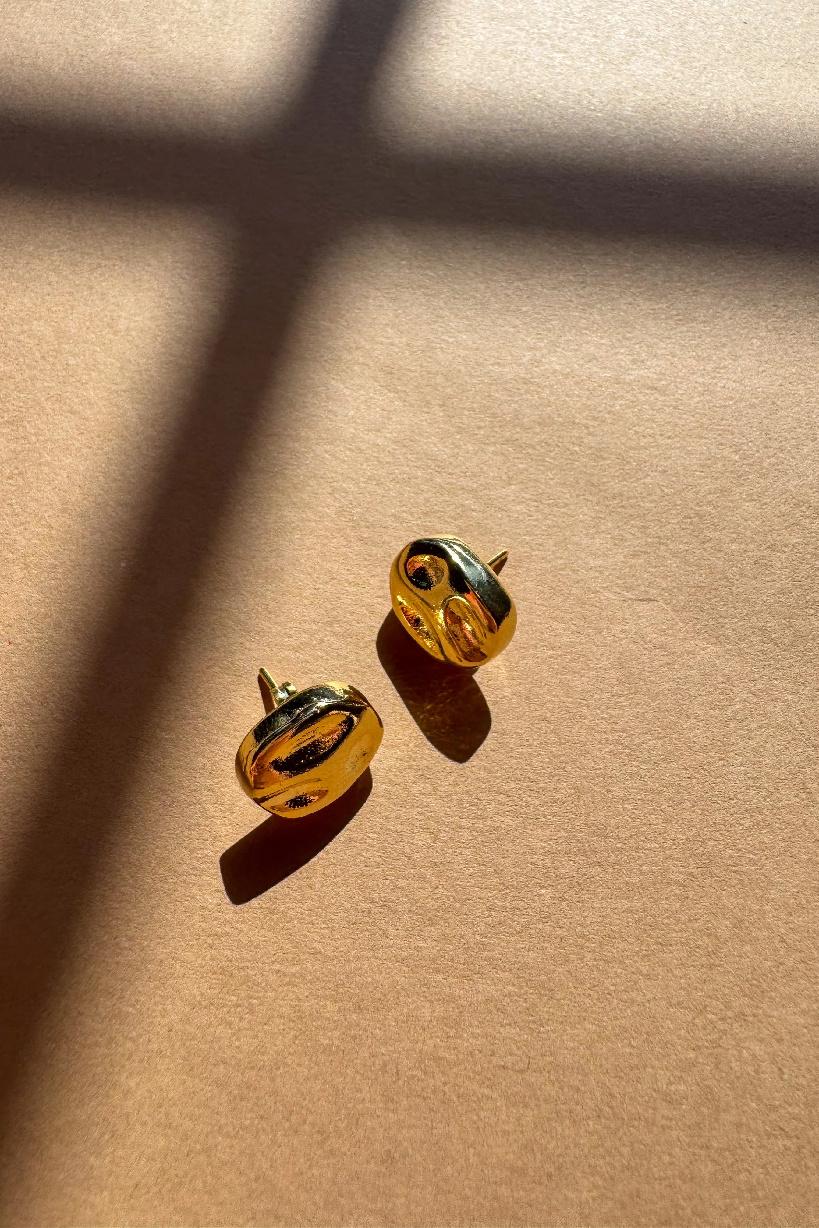 Willa Gold Filled Hammered Stud Earrings
