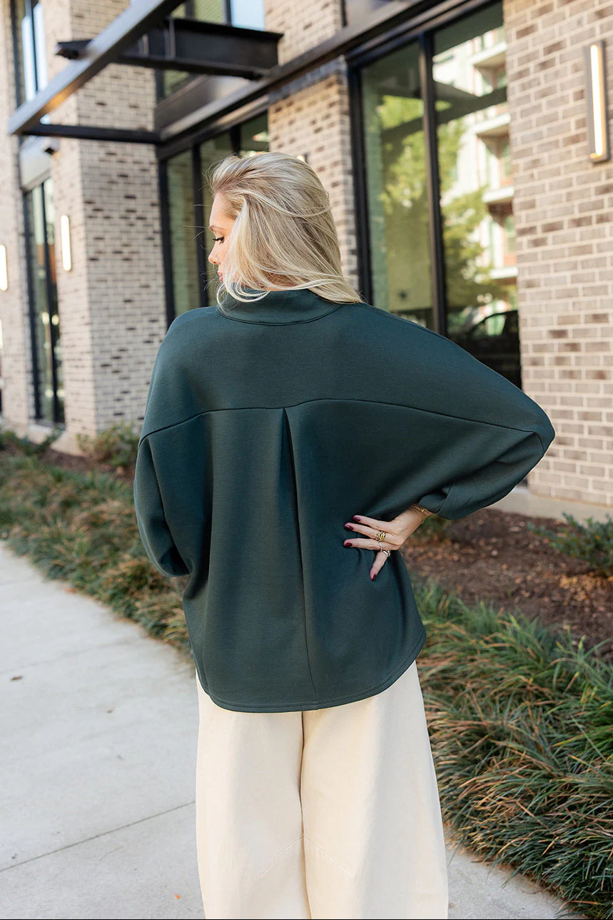 Willow Hunter Green Long Sleeve Top - Image 7