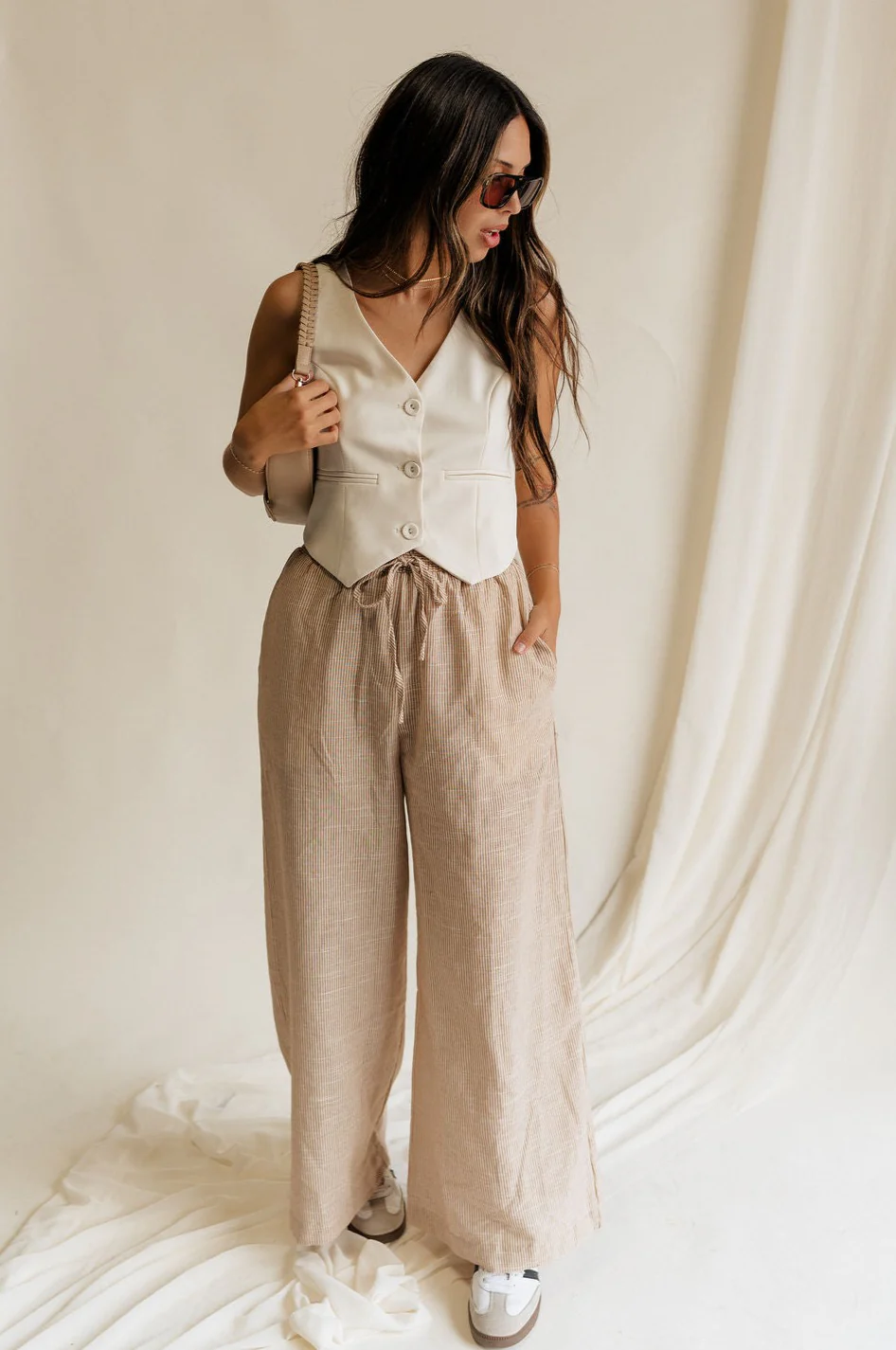 Winnie Brown & Cream Striped Pants