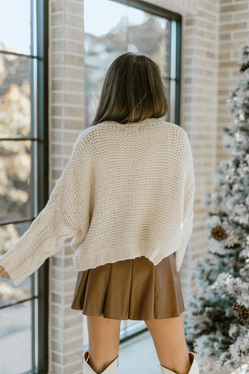 Working On It Sweater in Cream - Image 4