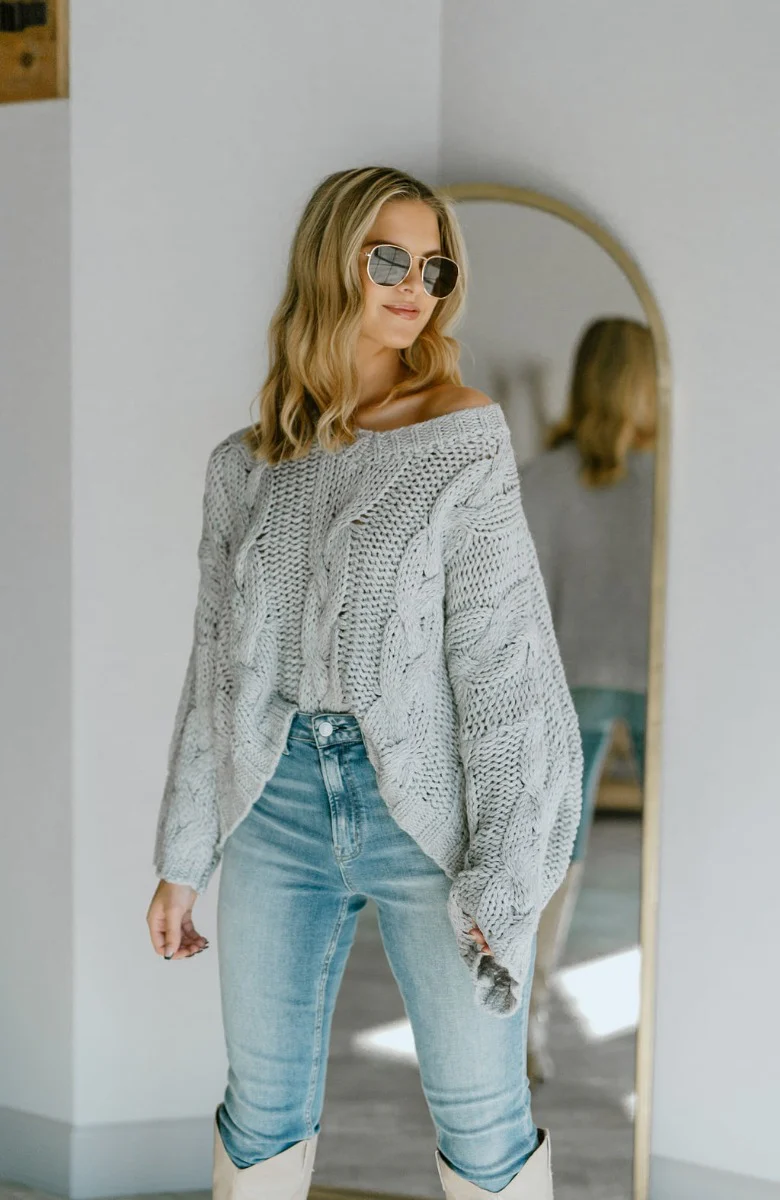 Working On It Sweater In Grey
