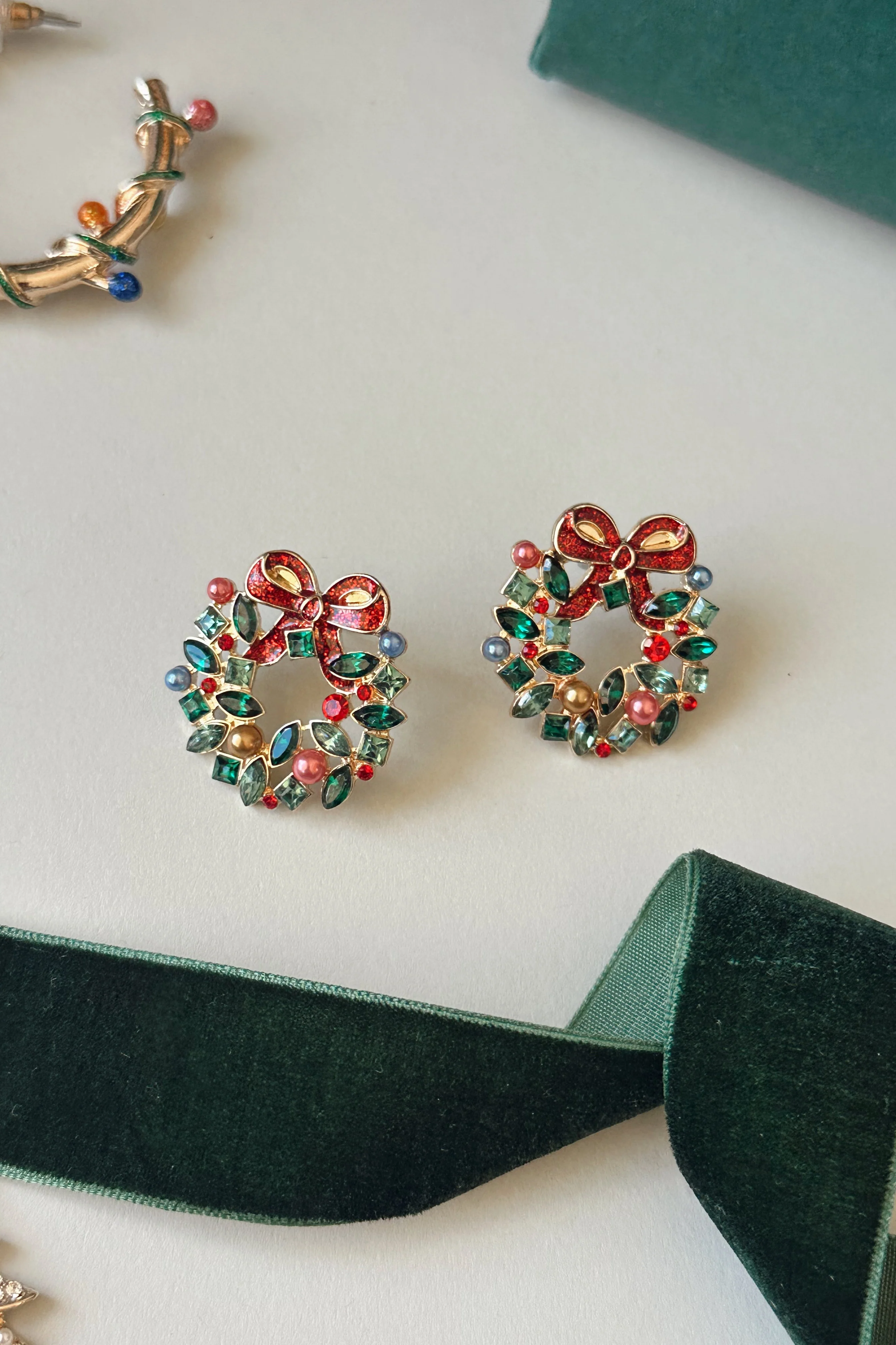 Wreath Multicolored Stud Earrings - Image 2