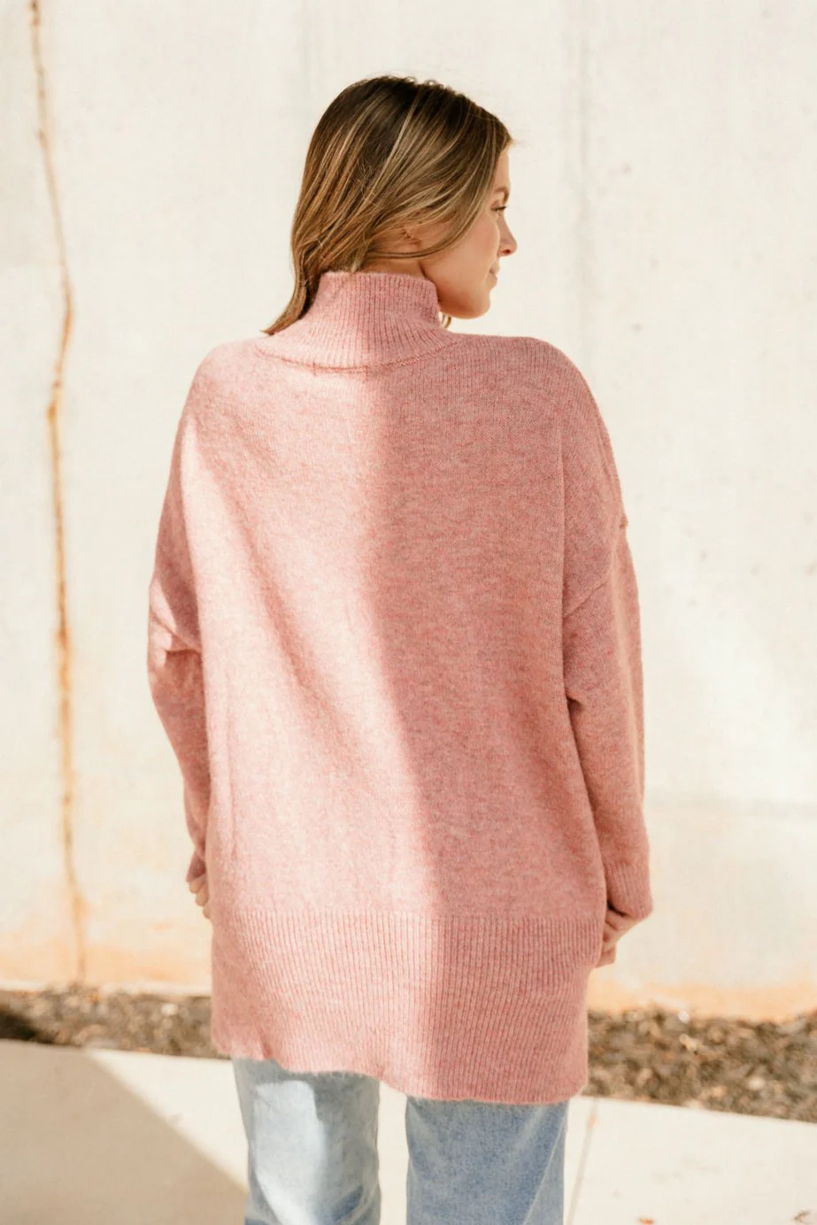 Wrenley Pink Mock Neck Sweater - Image 7