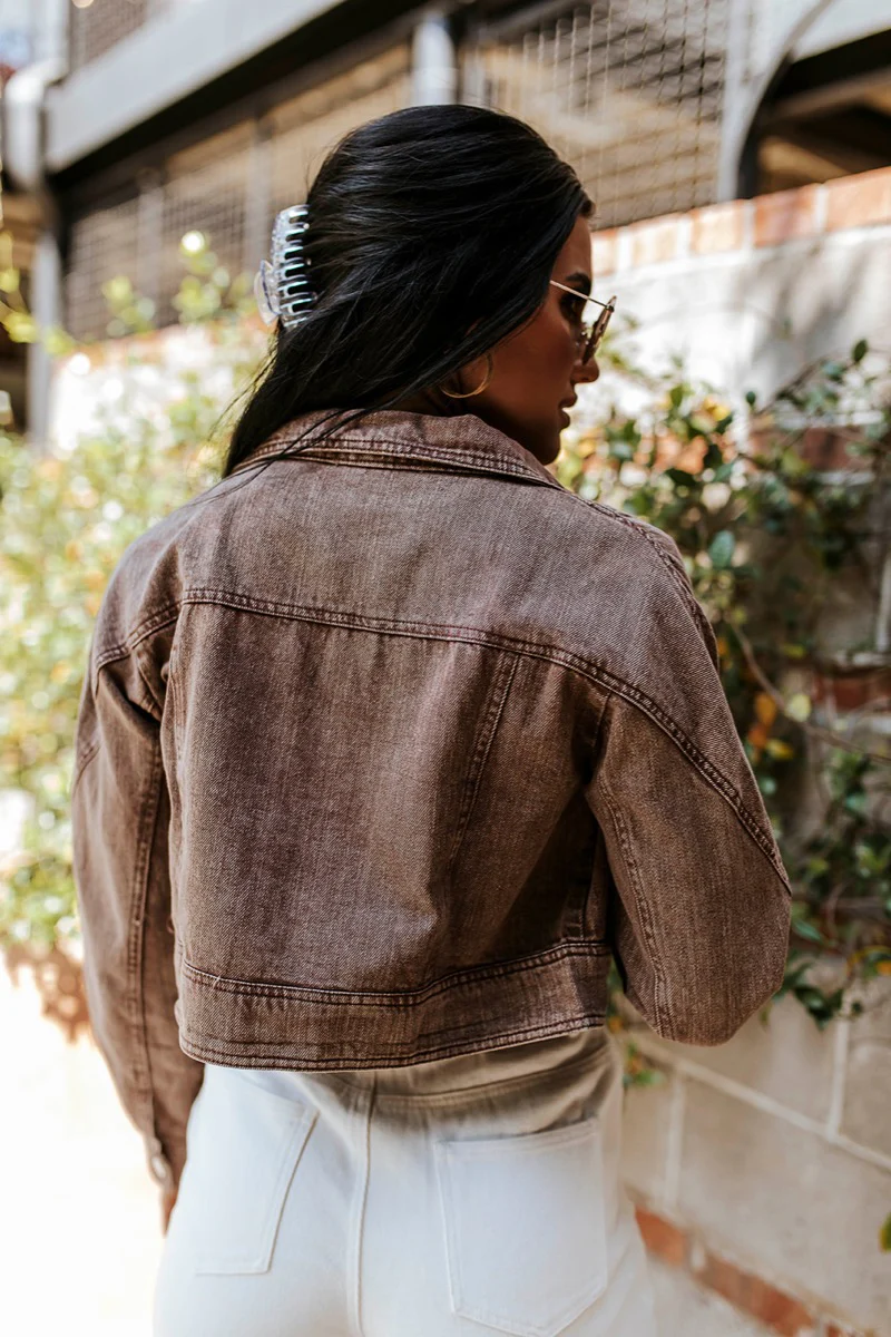 Yellowstone Cropped Denim Jacket - Image 6